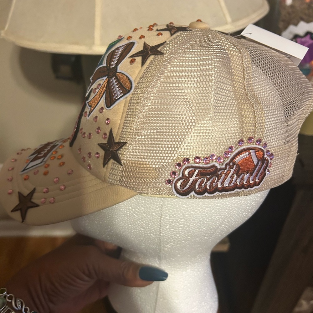 Embellished Tan Baseball Cap